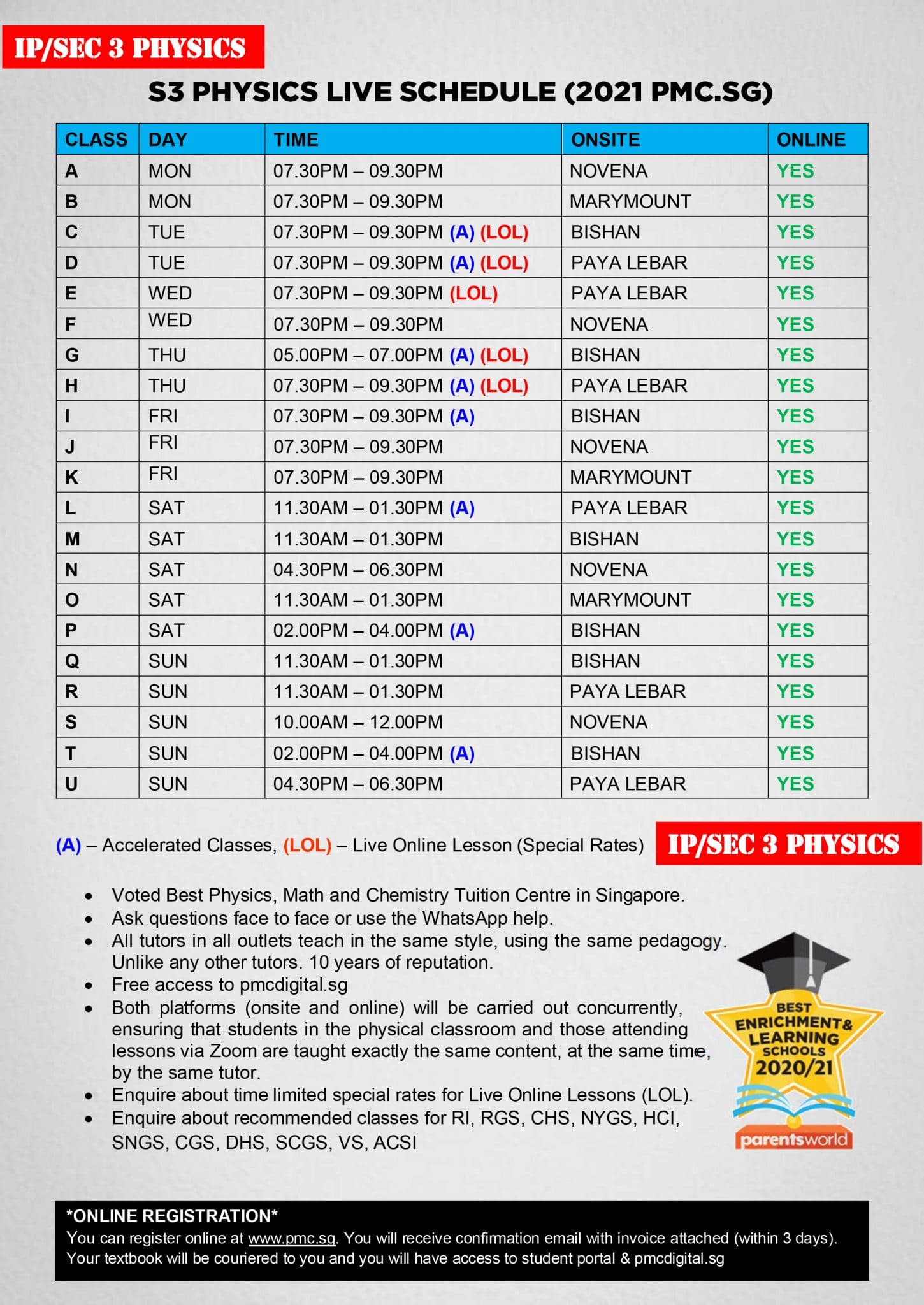 PHYSICS, MATHS AND CHEMISTRY LIVE LESSONS (ONSITE OR ONLINE) · The ...
