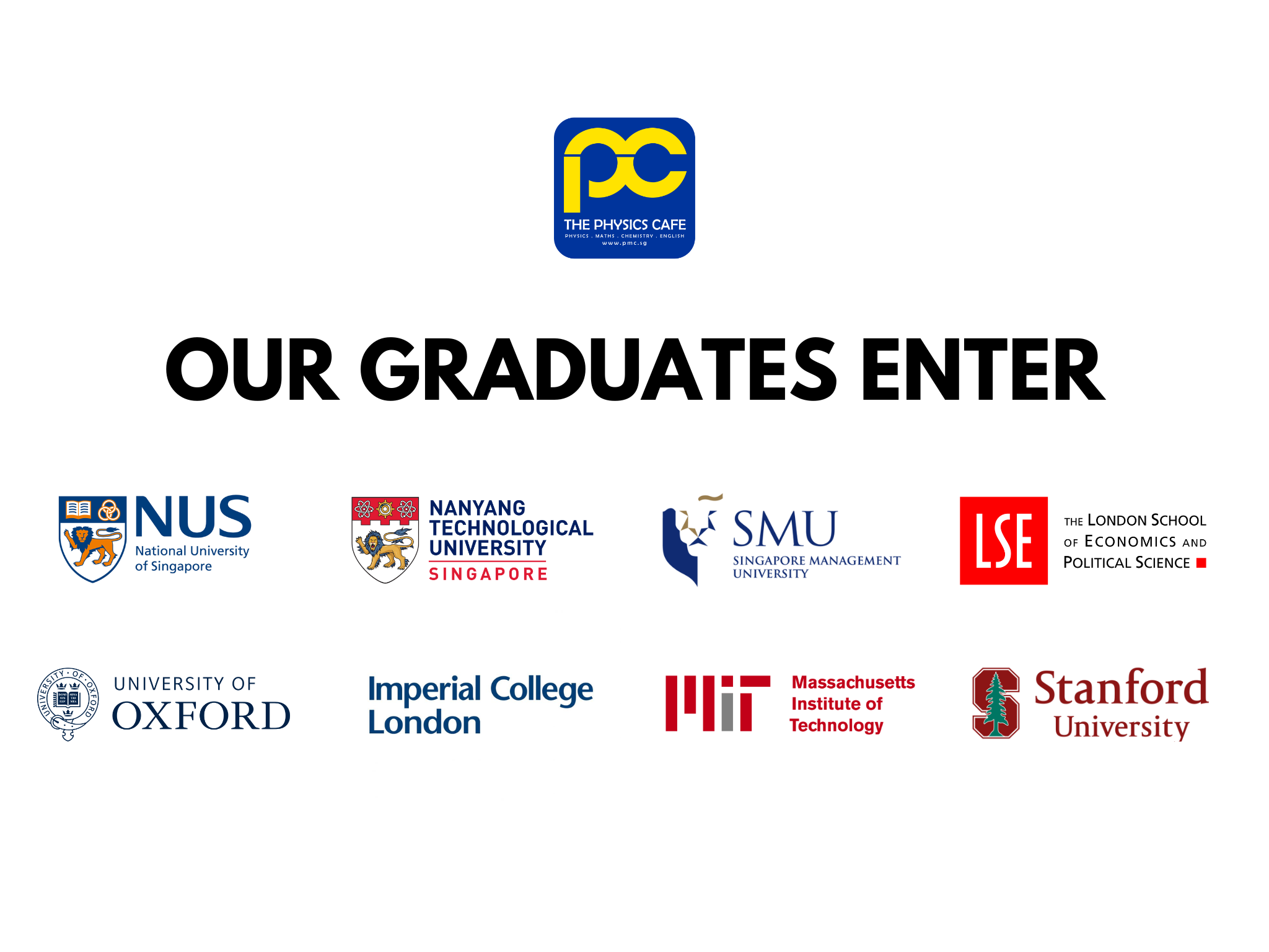 Our graduates score well and matriculate into top universities in Singapore and in the world.