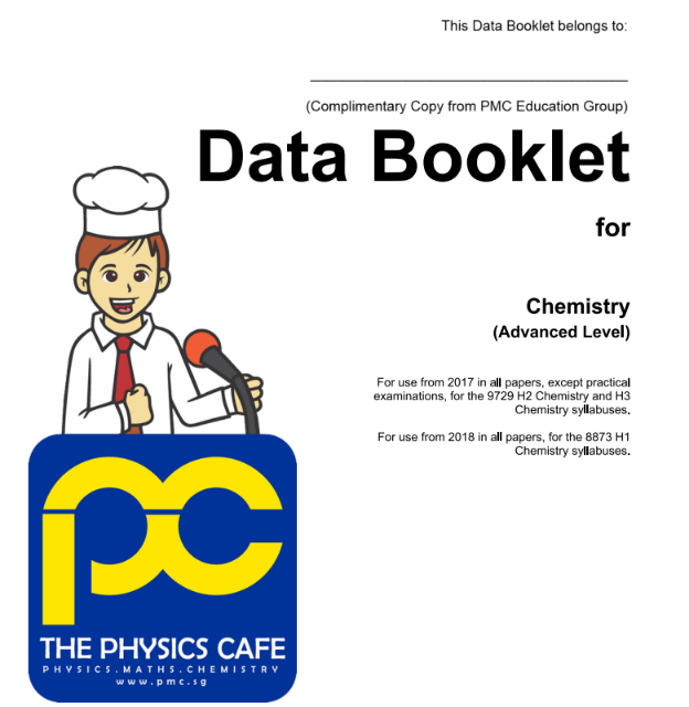 Learn how to use your A-Level Chemistry Data Booklet effectively to score well for exams in our JC Chemistry Tuition classes.