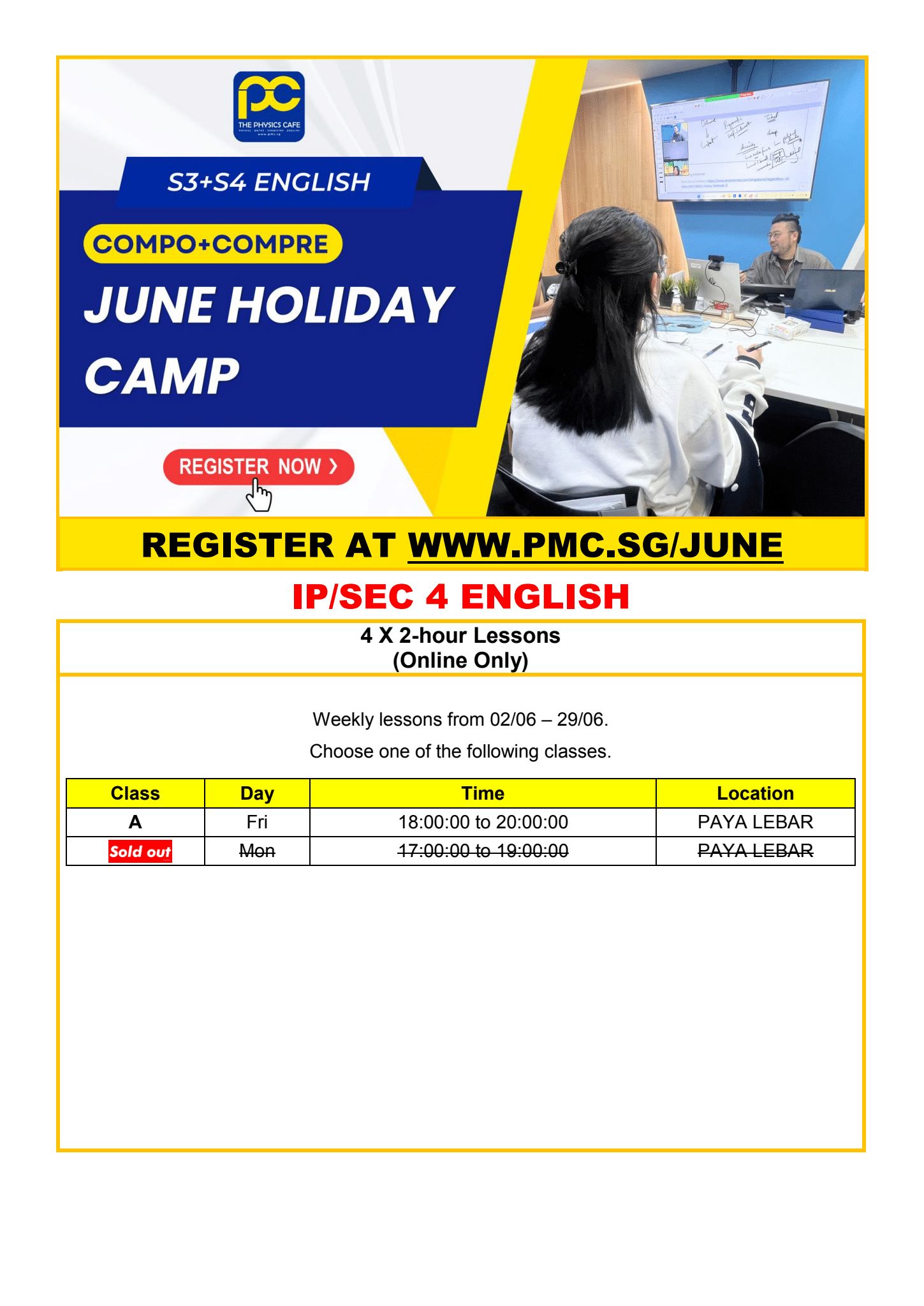 PMC June Holiday Workshop 2025