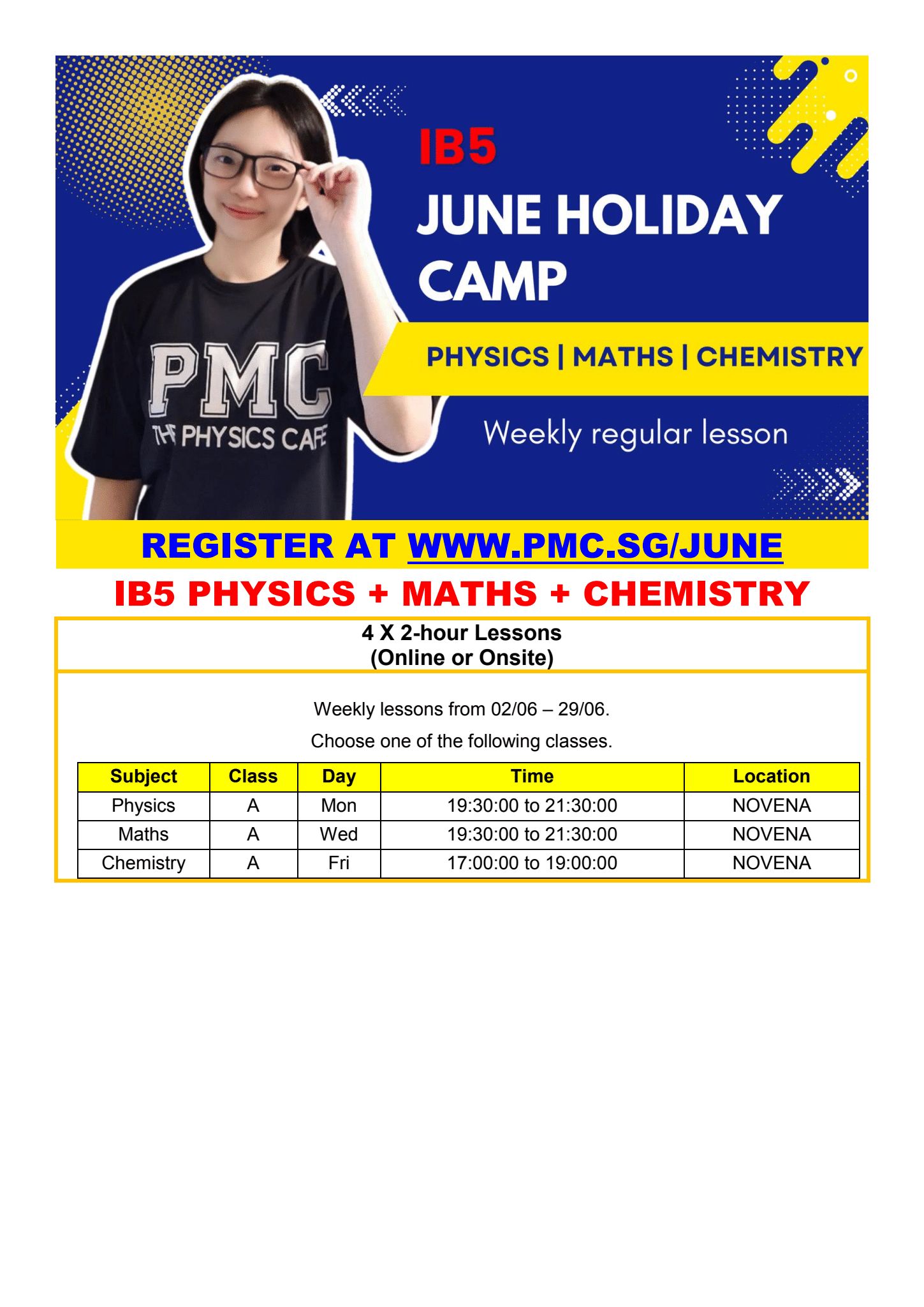 PMC June Holiday Workshop 2025