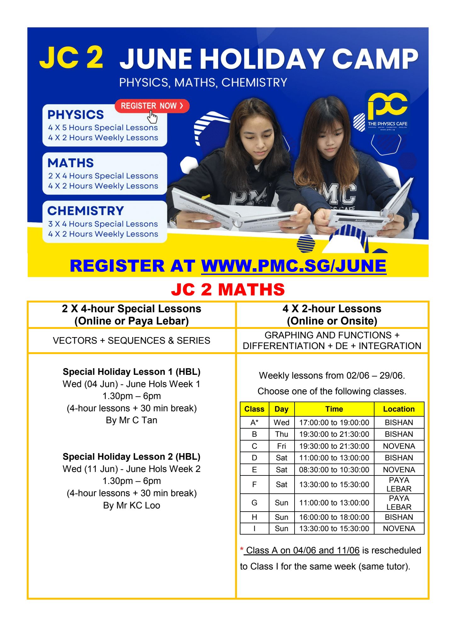 PMC June Holiday Workshop 2025