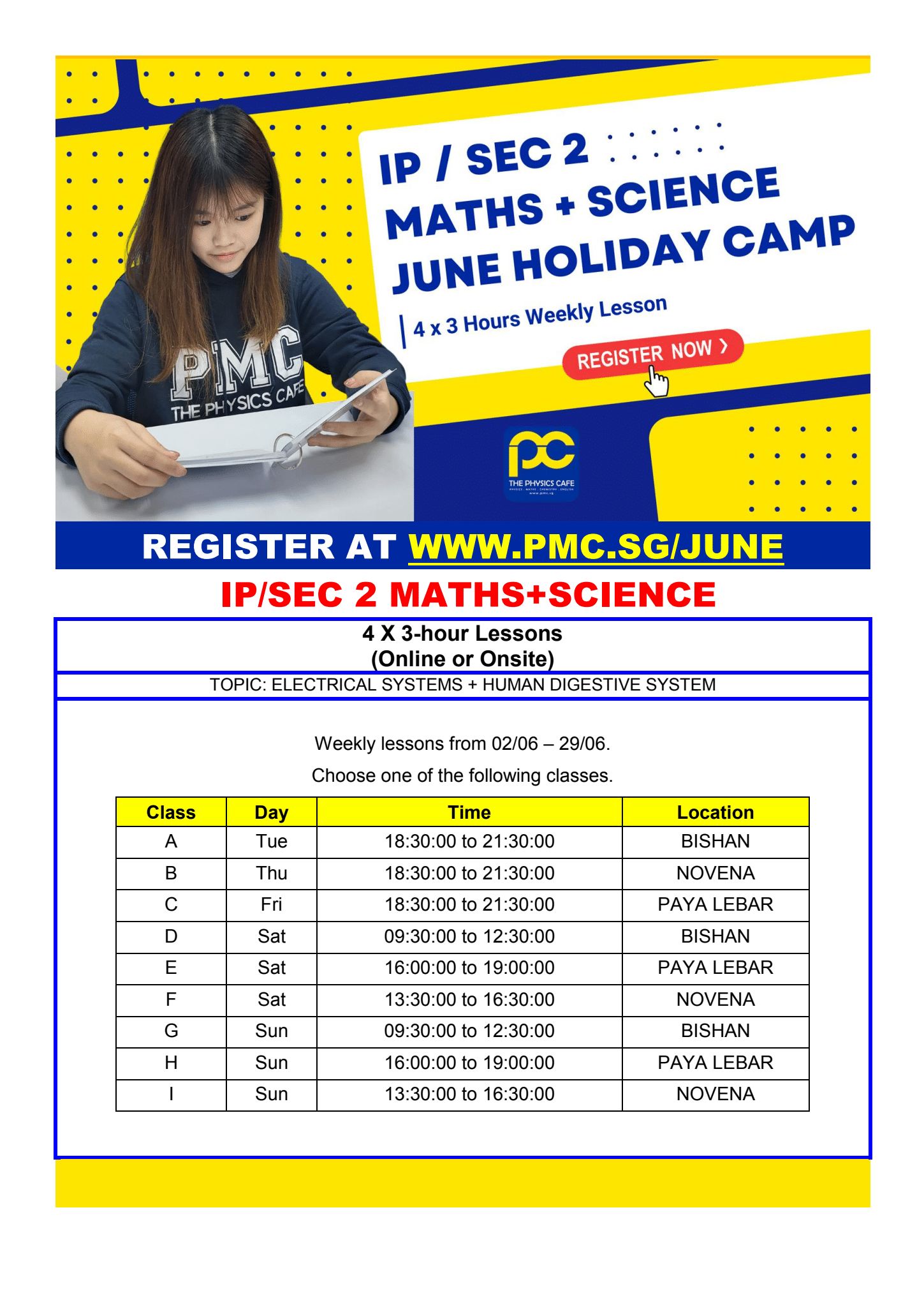 PMC June Holiday Workshop 2025